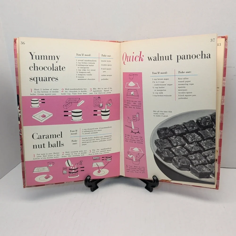 Vintage 1963 Better Homes and Gardens Junior Cook Book Meredith Press Gingham